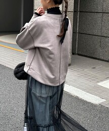 ダンボールスエード配色メロープルオーバー