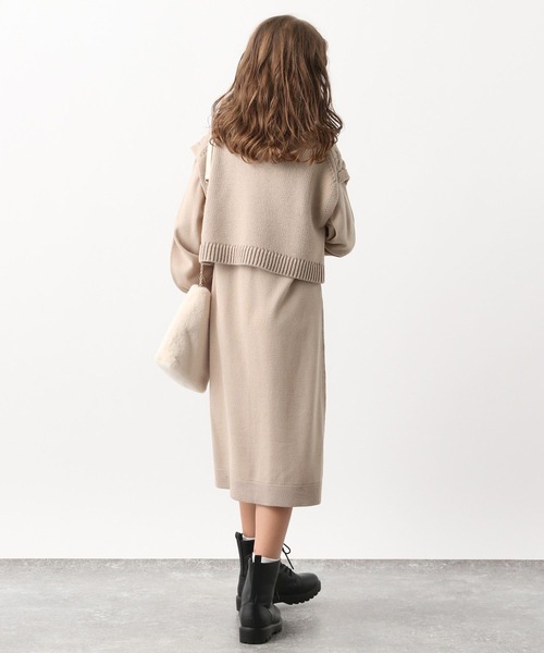 GLOBAL WORK(グローバルワーク)の「2セットケーブルニットワンピース/907730(ワンピース・キッズ・アイボリー/モカ・160cm/150cm/110cm/130cm/120cm/100cm/140cm)」の9枚目の写真