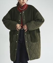 etoll.（エトル）の「ノーカラーボア切替キルトコート（ノーカラーコート）」