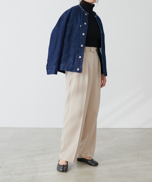 natural couture(ナチュラルクチュール)の「骨スト美シルタックパンツ(その他パンツ・レディース・モカ/ブラック/ライトベージュ・MEDIUM/LARGE/X-LARGE)」の2枚目の写真