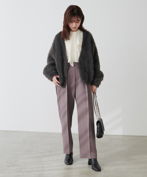 natural couture(ナチュラルクチュール)の「骨スト美シルタックパンツ(その他パンツ・レディース・モカ/ブラック/ライトベージュ・MEDIUM/LARGE/X-LARGE)」の17枚目の写真