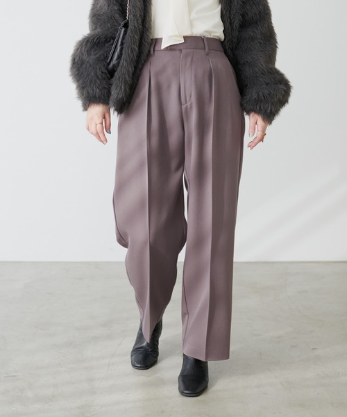 natural couture(ナチュラルクチュール)の「骨スト美シルタックパンツ(その他パンツ・レディース・モカ/ブラック/ライトベージュ・MEDIUM/LARGE/X-LARGE)」の15枚目の写真