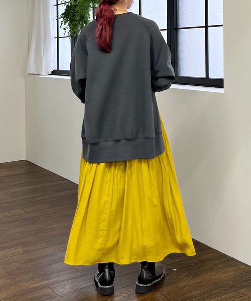 un dix cors（アンディコール）の「ファスナースリット裏毛プルオーバー（スウェット・レディース・チャコールグレー/パープル・FREE）」の11枚目の写真