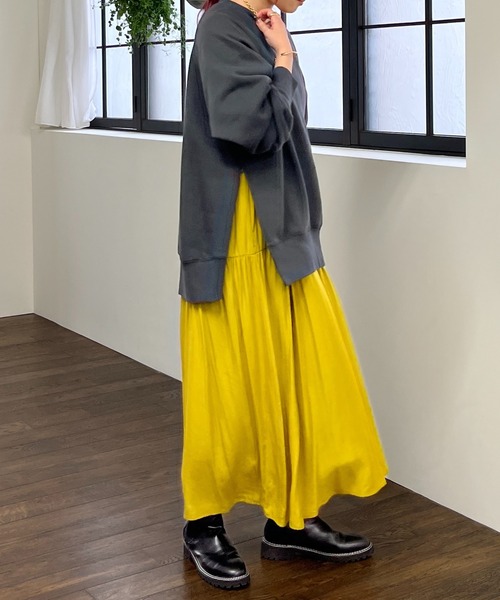 un dix cors（アンディコール）の「ファスナースリット裏毛プルオーバー（スウェット・レディース・チャコールグレー/パープル・FREE）」の10枚目の写真