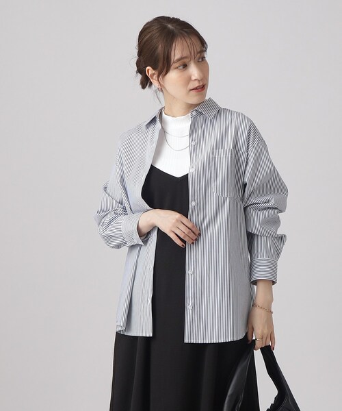 SHOO・LA・RUE（シューラルー）の「◆【洗える】オールシーズン使える ベーシック長袖シャツ（シャツ/ブラウス・レディース・ライトパープル/グリーン系3/ネイビー系2/ブルー系2/ホワイト/ライトブルー・02/03/04）」の19枚目の写真