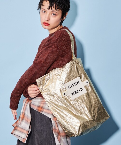 CITEN＞クルクルパッチン メタリック トートバッグ（トート