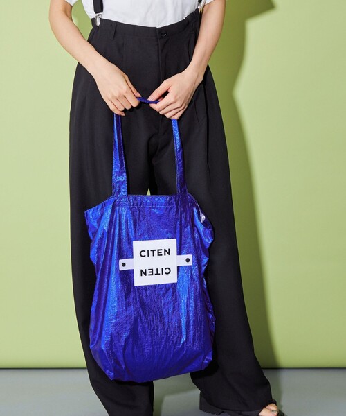 CITEN(シテン)の「<CITEN>クルクルパッチン メタリック トートバッグ(トートバッグ・レディース・ブラック/ライトブルー/シルバー/ゴールド/ホワイト/ロイヤルブルー/ライトピンク/ターコイズブルー系/ケリーグリーン/ライム・FREE)」の12枚目の写真