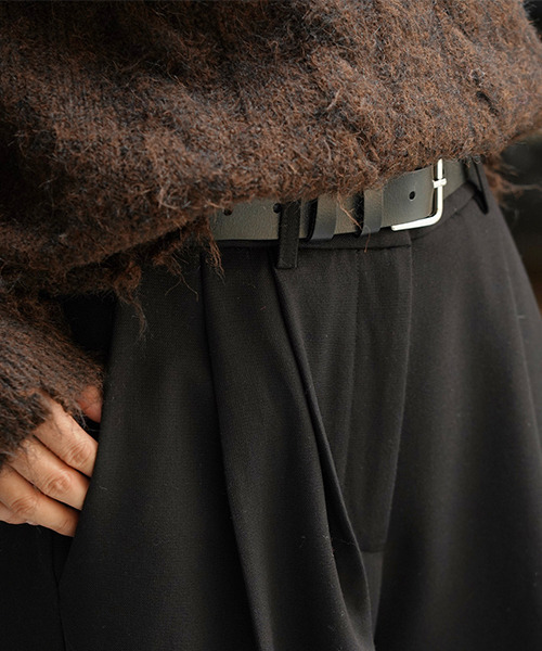 chuclla（チュクラ）の「ウール混 2タック ワイドスラックス chw23a105（スラックス・レディース・ブラック/アイボリー・L/M/S）」の13枚目の写真