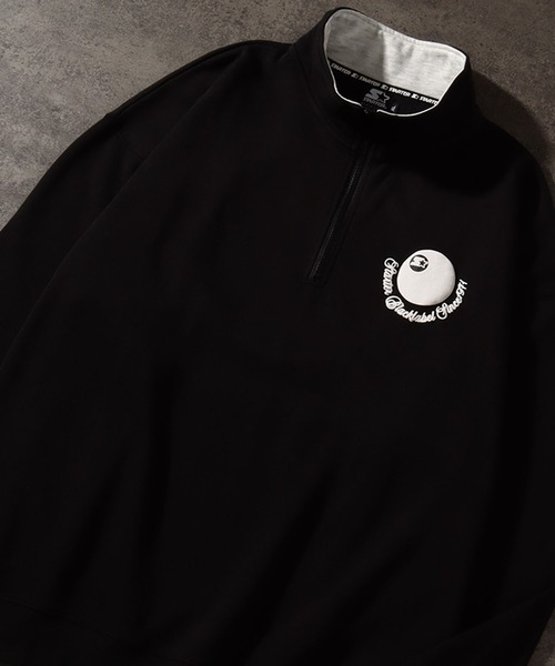 STARTER BLACK LABEL（スターターブラックレーベル）の「【STARTER /スターター】グラフィック発砲プリント 裏起毛 オーバーサイズ スタンドハーフジップ プルオーバー（スウェット・メンズ・ホワイト系/ブラック/ブラウン・M/L/XL）」の10枚目の写真