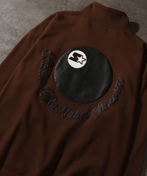 STARTER BLACK LABEL（スターターブラックレーベル）の「【STARTER /スターター】グラフィック発砲プリント 裏起毛 オーバーサイズ スタンドハーフジップ プルオーバー（スウェット・メンズ・ホワイト系/ブラック/ブラウン・M/L/XL）」の14枚目の写真