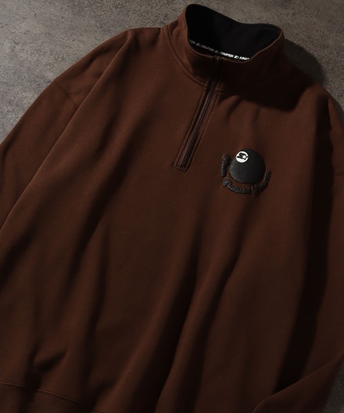 STARTER BLACK LABEL（スターターブラックレーベル）の「【STARTER /スターター】グラフィック発砲プリント 裏起毛 オーバーサイズ スタンドハーフジップ プルオーバー（スウェット・メンズ・ホワイト系/ブラック/ブラウン・M/L/XL）」の13枚目の写真