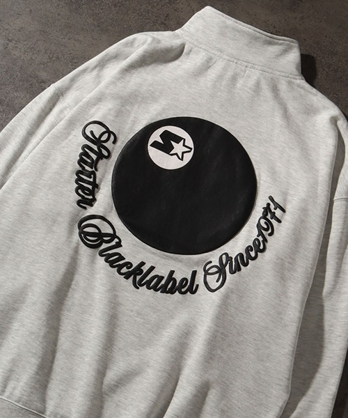 STARTER BLACK LABEL（スターターブラックレーベル）の「【STARTER /スターター】グラフィック発砲プリント 裏起毛 オーバーサイズ スタンドハーフジップ プルオーバー（スウェット・メンズ・ホワイト系/ブラック/ブラウン・M/L/XL）」の8枚目の写真