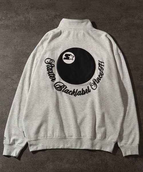 STARTER BLACK LABEL（スターターブラックレーベル）の「【STARTER /スターター】グラフィック発砲プリント 裏起毛 オーバーサイズ スタンドハーフジップ プルオーバー（スウェット・メンズ・ホワイト系/ブラック/ブラウン・M/L/XL）」の4枚目の写真