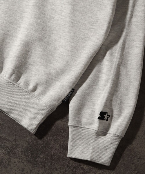 STARTER BLACK LABEL（スターターブラックレーベル）の「【STARTER /スターター】グラフィック発砲プリント 裏起毛 オーバーサイズ スタンドハーフジップ プルオーバー（スウェット・メンズ・ホワイト系/ブラック/ブラウン・M/L/XL）」の18枚目の写真
