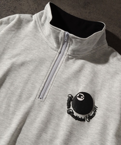 STARTER BLACK LABEL（スターターブラックレーベル）の「【STARTER /スターター】グラフィック発砲プリント 裏起毛 オーバーサイズ スタンドハーフジップ プルオーバー（スウェット・メンズ・ホワイト系/ブラック/ブラウン・M/L/XL）」の16枚目の写真