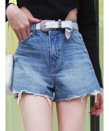 EVRIS | ダメージデニムショートパンツ【セットアップ着用可能】(デニムパンツ)