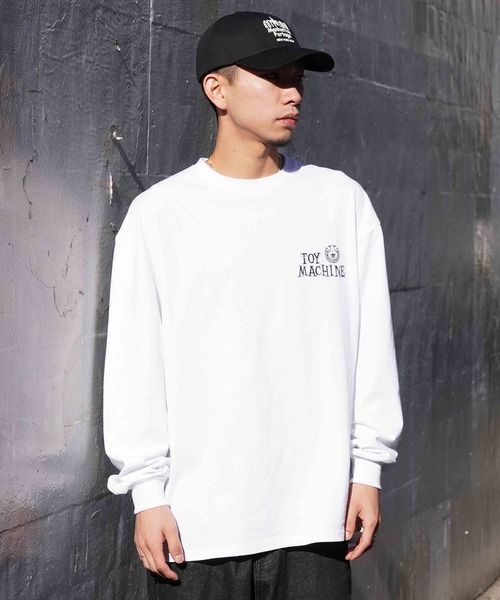 TOY MACHINE(トイ マシーン)の「【ムラサキスポーツ限定】TOY MACHINE/トイマシーン ロンT 長袖 オーバーサイズ バックプリント MTMPELT6(Tシャツ/カットソー・メンズ・ホワイト/ブラック・XL/M/L)」の3枚目の写真