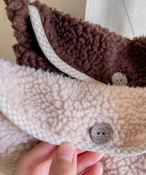 aimoha（アイモハ）の「【aimoha-KIDS-】子供服　モコモコショルダーバッグ（ショルダーバッグ・キッズ・ブラウン/オフホワイト・FREE）」の17枚目の写真