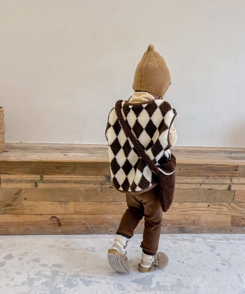 aimoha（アイモハ）の「【aimoha-KIDS-】子供服　モコモコショルダーバッグ（ショルダーバッグ・キッズ・ブラウン/オフホワイト・FREE）」の8枚目の写真