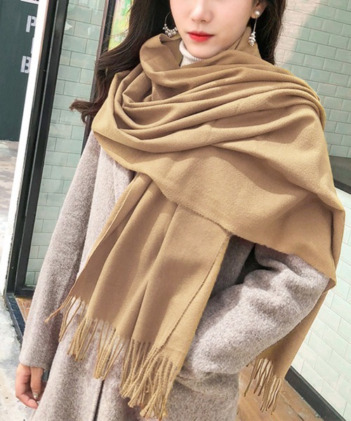 セール】韓国マフラー カシミヤタッチ大判ストール（マフラー