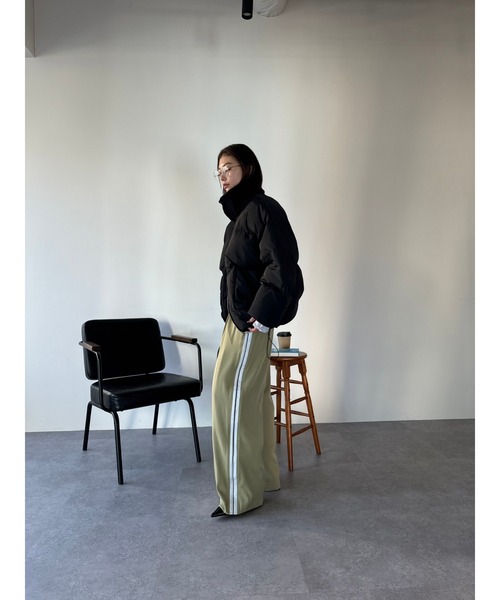 HANNE(アン)の「サイドラインワイドパンツ(チノパンツ・レディース・ネイビー/ベージュ・FREE)」の16枚目の写真