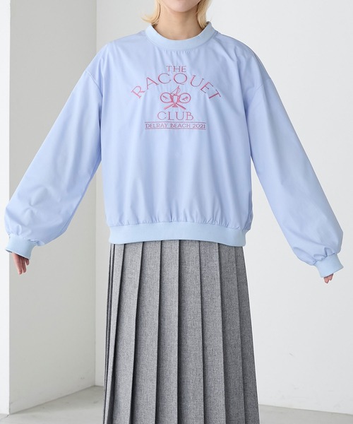 BONLECILL(ボンルシール)の「ロゴ刺繍ブロードリブプルオーバー(その他トップス・レディース・ブルー/アイボリー/ブラック/レッド・FREE)」の12枚目の写真