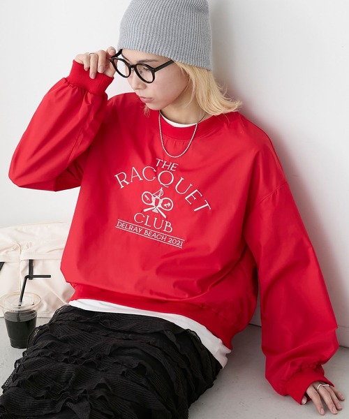 BONLECILL(ボンルシール)の「ロゴ刺繍ブロードリブプルオーバー(その他トップス・レディース・ブルー/アイボリー/ブラック/レッド・FREE)」の11枚目の写真