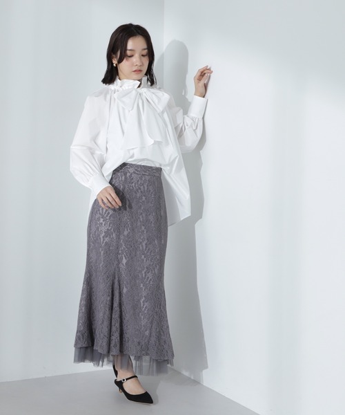 NATURAL BEAUTY BASIC(ナチュラルビューティーベーシック)の「◇ビックボウブラウス(シャツ/ブラウス・レディース・ホワイト系その他/オフホワイト/ピンク系その他/ブルー・MEDIUM/SMALL)」の18枚目の写真