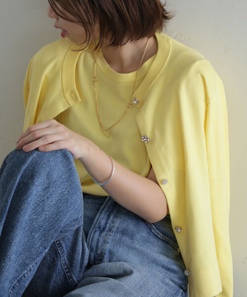 La TOTALITE（ラトータリテ）の「《追加2》ビジューアンサンブル（アンサンブル・レディース・ベージュ/イエロー/ブラック/グレー・FREE）」の4枚目の写真