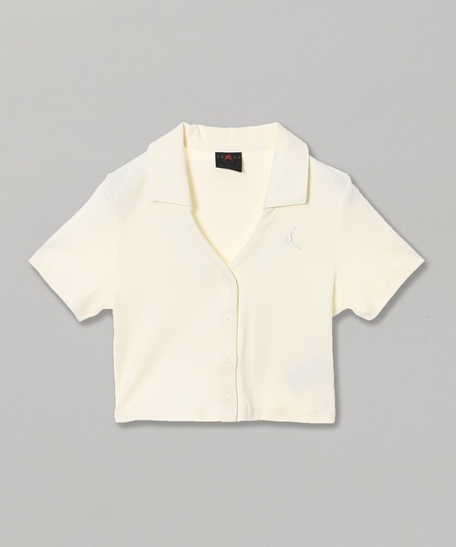 JORDAN BRAND（ジョーダンブランド）の「NIKE WMNS JORDAN KNIT SLD S/S TOP FN5397-133（シャツ/ブラウス・レディース・オフホワイト・LARGE/MEDIUM）」の6枚目の写真