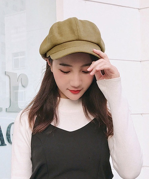 Miniministore(ミニミニストア)の「キャスケット レディース 秋冬 帽子(ハンチング/ベレー帽・レディース・ライトグレー/ライトブラウン/ブラック/ワインレッド/グレー・FREE)」の11枚目の写真