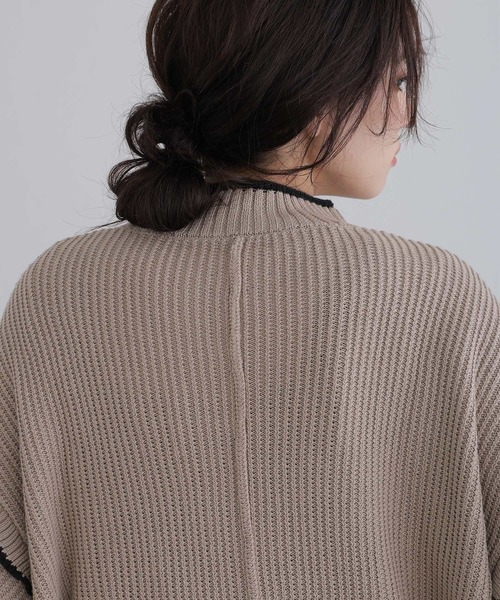 ElegChic(エレグシック)の「ハイネック配色ボリュームニット(ニット/セーター・レディース・ブラック系その他/ベージュ系その他・M)」の12枚目の写真