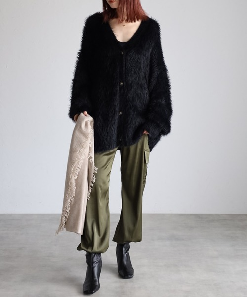 Bonjour Sagan(ボンジュールサガン)の「ニットカーディガン(カーディガン/ボレロ・レディース・ライトグレー・FREE)」の14枚目の写真