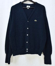 【ビンテージ】IZOD LACOSTE ニット カーディガン 古着 レトロ レディース] 1960s ヴィンテージ USA製 アイゾッドラコステ