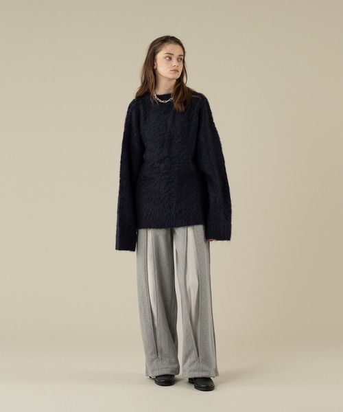 selle glant(セレグランテ)の「2WAY CENTER ZIP SWEAT WIDE PANTS/2wayセンタージップスウェットワイドパンツ(スウェットパンツ・メンズ・ブラック/杢グレー・SMALL/MEDIUM/LARGE)」の17枚目の写真