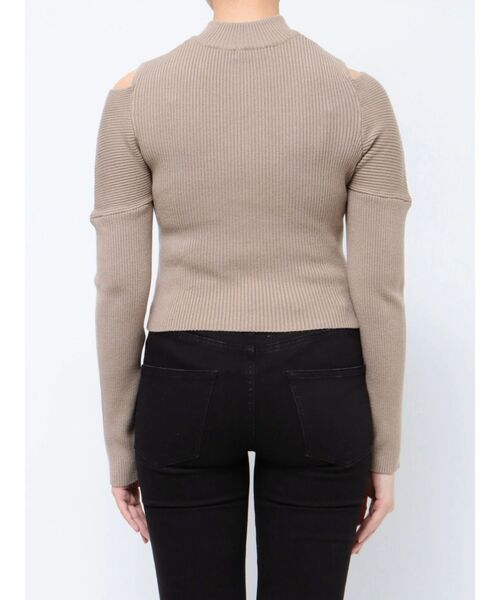 MURUA（ムルーア）の「カシュクールハーフジップトップス（ニット/セーター・レディース・ベージュ/ブルー/ブラック・FREE）」の12枚目の写真