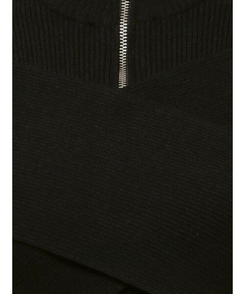 MURUA（ムルーア）の「カシュクールハーフジップトップス（ニット/セーター・レディース・ベージュ/ブルー/ブラック・FREE）」の17枚目の写真