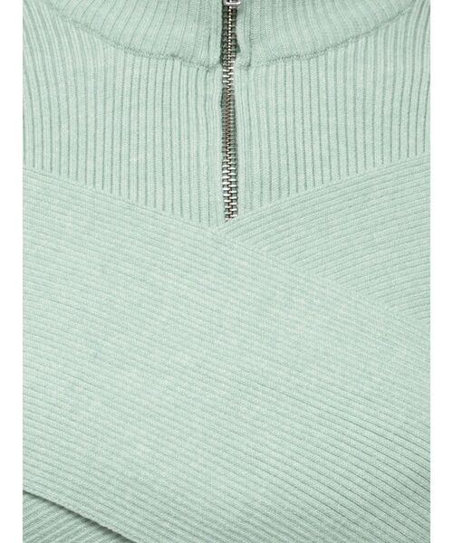 MURUA（ムルーア）の「カシュクールハーフジップトップス（ニット/セーター・レディース・ベージュ/ブルー/ブラック・FREE）」の18枚目の写真