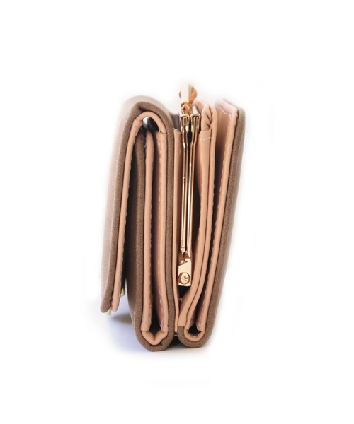 florist（フローリスト）の「【2size展開】ハーフラウンドモチーフのスクエア三つ折りがま口財布（財布・レディース・ブラック系5/グレー系5/ブラウン系5/ブラウン系6/グリーン系5/パープル系5/パープル系6/ピンク系5/グリーン系1/ブラウン系2/ブラウン系1/パープル系2/ピンク系1/ブラック系1/グレー系1/パープル系1・S/M）」の22枚目の写真