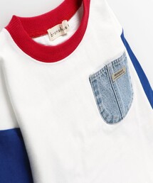 BRANSHES（ブランシェス）の「【デニムポケット】長袖Tシャツ ロンT（Tシャツ/カットソー・キッズ）」