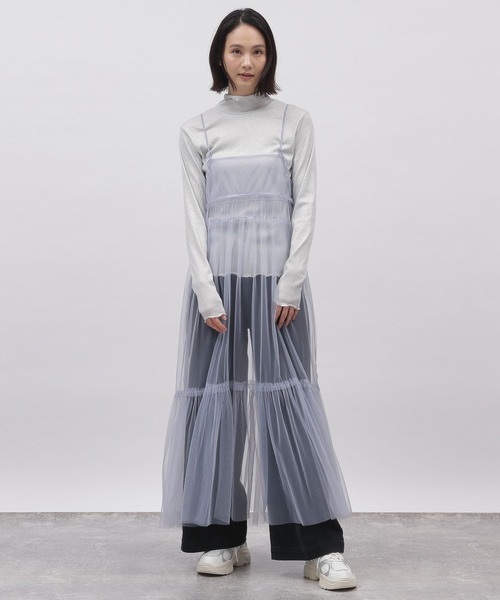 LAKOLE（ラコレ）の「ラメメロータートル / 102416（Tシャツ/カットソー・レディース・ライトグレー/ブラック/ライム・SMALL/MEDIUM）」の8枚目の写真