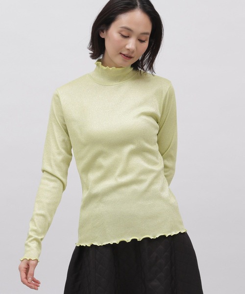 LAKOLE（ラコレ）の「ラメメロータートル / 102416（Tシャツ/カットソー・レディース・ライトグレー/ブラック/ライム・SMALL/MEDIUM）」の14枚目の写真