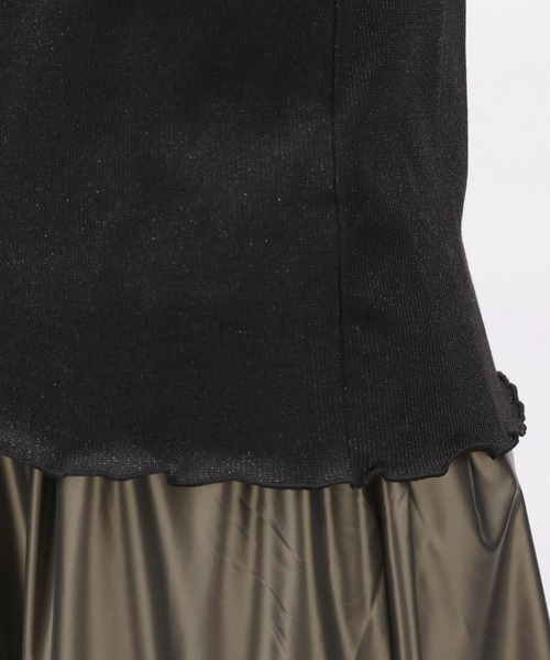 LAKOLE（ラコレ）の「ラメメロータートル / 102416（Tシャツ/カットソー・レディース・ライトグレー/ブラック/ライム・SMALL/MEDIUM）」の22枚目の写真