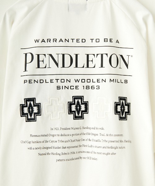 PENDLETON（ペンドルトン）の「[PENDLETON/ペンドルトン] 別注 ネイティブ柄バックプリント ドローコードTシャツ（Tシャツ/カットソー・レディース・ブラック系その他/ブルー/ブラック/ベージュ/ホワイト/ホワイト系その他・S/M/L/XL）」の7枚目の写真