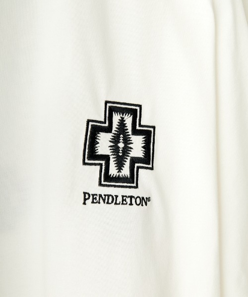 PENDLETON（ペンドルトン）の「[PENDLETON/ペンドルトン] 別注 ネイティブ柄バックプリント ドローコードTシャツ（Tシャツ/カットソー・レディース・ブラック系その他/ブルー/ブラック/ベージュ/ホワイト/ホワイト系その他・S/M/L/XL）」の8枚目の写真
