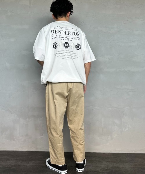 PENDLETON（ペンドルトン）の「[PENDLETON/ペンドルトン] 別注 ネイティブ柄バックプリント ドローコードTシャツ（Tシャツ/カットソー・レディース・ブラック系その他/ブルー/ブラック/ベージュ/ホワイト/ホワイト系その他・S/M/L/XL）」の11枚目の写真