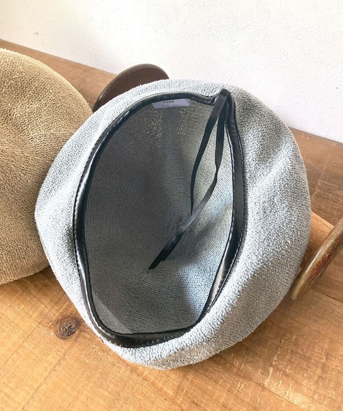 salle de bal（サルデバル）の「パイピングサーモベレー帽 サマーベレー  SPH-B004P SPI（ハンチング/ベレー帽・レディース・アイボリー/ネイビー/グレー・FREE）」の10枚目の写真
