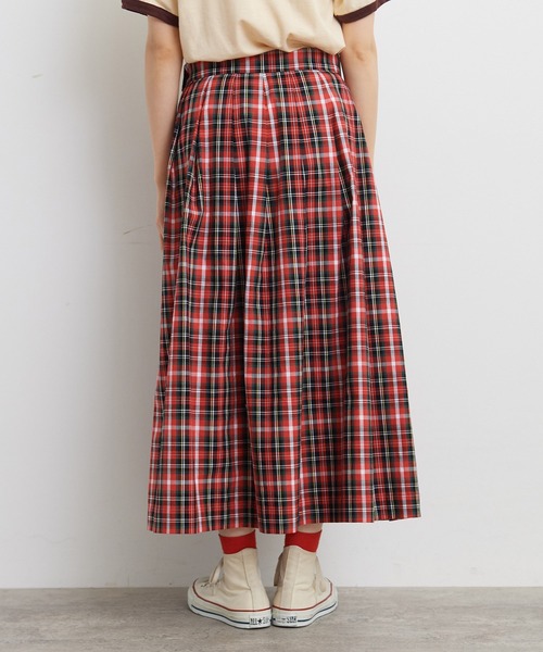 フランス発 Sandro チェック柄 上品 プリーツ テーラー スカート CHILD WOMAN(チャイルドウーマン)の「オックスタータン