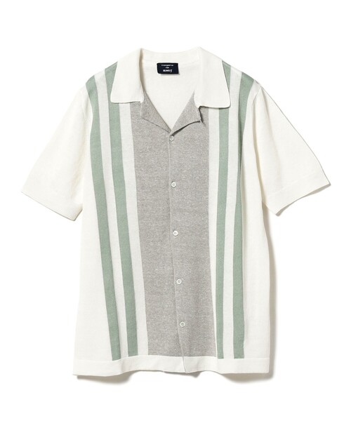 BEAMS F(ビームスエフ)の「MORGANO / リネンコットン 12ゲージ ボーリングシャツ(シャツ/ブラウス・メンズ・グリーン/オレンジ系その他6・44/46/48)」の1枚目の写真
