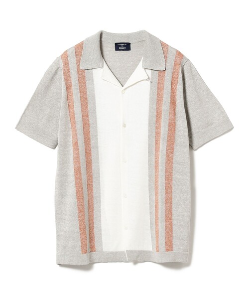BEAMS F(ビームスエフ)の「MORGANO / リネンコットン 12ゲージ ボーリングシャツ(シャツ/ブラウス・メンズ・グリーン/オレンジ系その他6・44/46/48)」の2枚目の写真